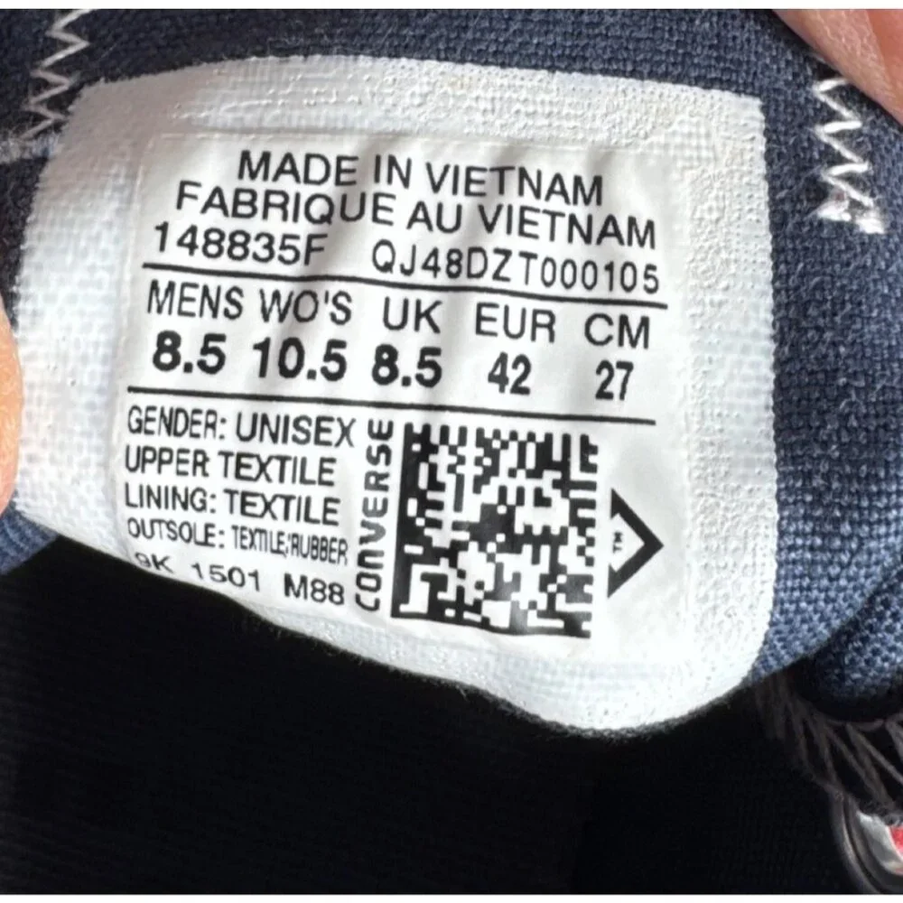 Converse All Star Low Top Sneakers American Flag Print Canvas Size 8.5 Mens - Picture 16 of 16